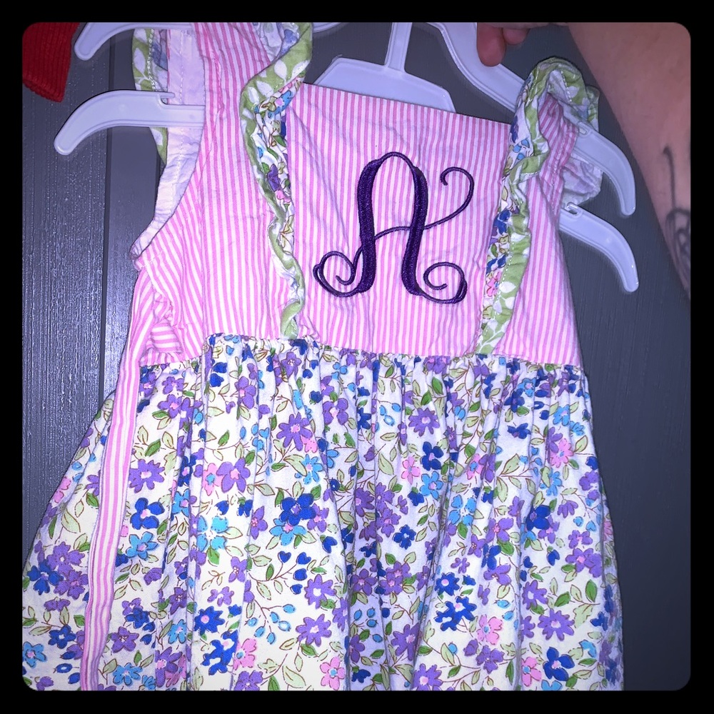 Monogram “A” toddler dress